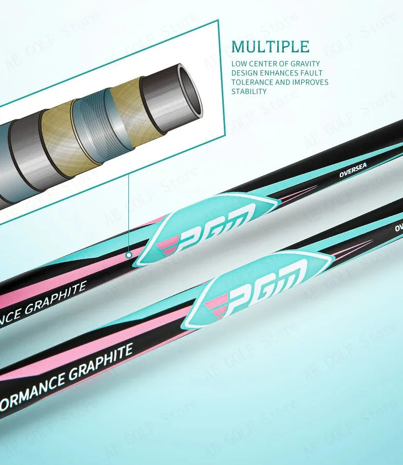 PGM Women Golf Clubs Set with Golf Bag Stainless Steel / Carbon Shaft Iron Wood Driver Beginer Training Golf Supplies  LTG051