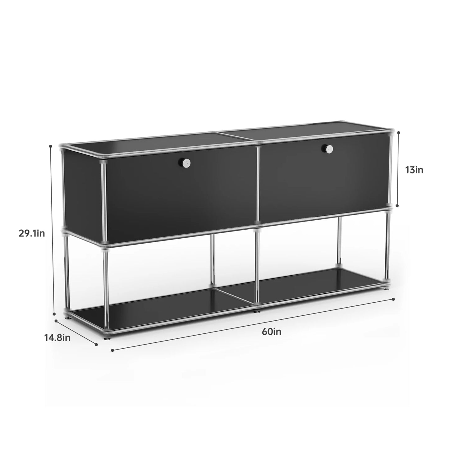 Modern Storage Cabinet Stainless Metal Organizer TV Stand Cabinet for Living Room and Home Office Furniture