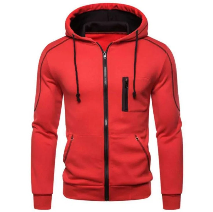 2024 Men's Hooded Jackets Coats Zipper Fashion Brand Hoodies Mens Outerwear Casual Hoodies Sweatshirts Male