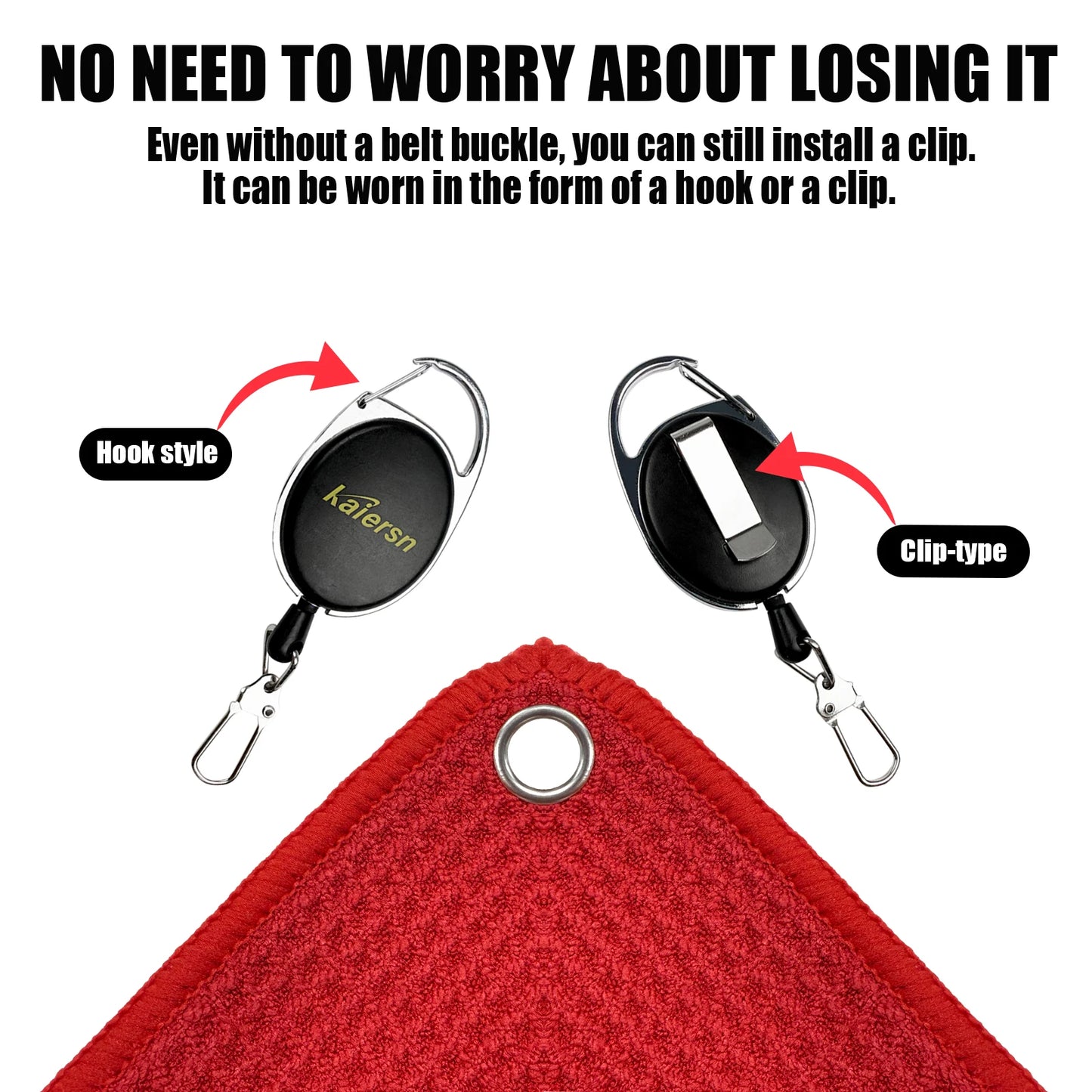 Kaiersn Park golf Towel 20*20cm Mini Microfiber Golf Cleaning Towels