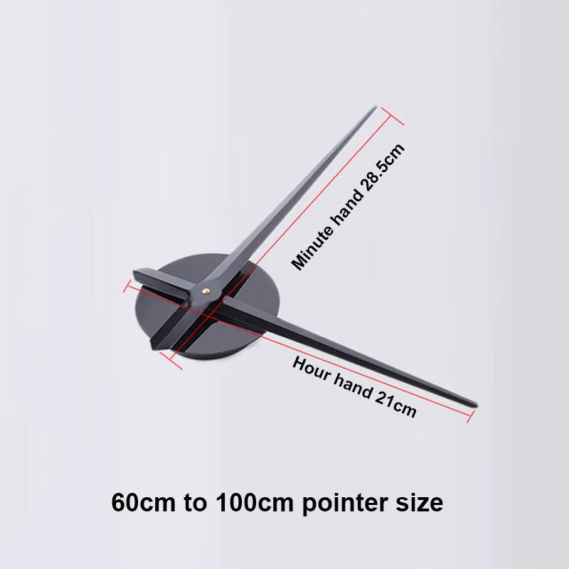 Modern 3D Wall Clock – Soundless, 90–120cm, Home & Office Decor