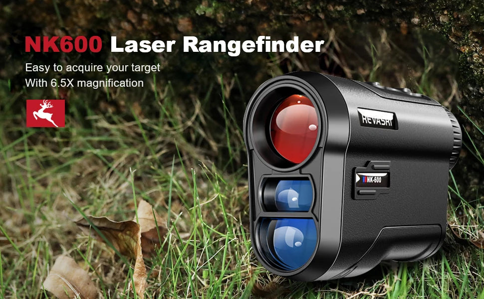 REVASRI Golf Laser Rangefinder 600M Rechargeable Battery,Slope and Flag Pole Lock Vibration for Golfing,Hunting,Survey