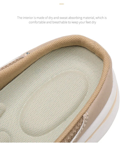 Men's Summer Breathable Indoor Slippers With Thick EVA Bottom Size 39-48