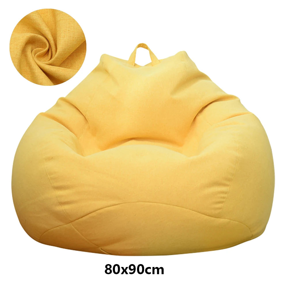 Lazy Sofas Cover Large Bean Bag Cover Without Filler Adults Couch Living Room Bedroom Home Tatami Lounger Comfortable Seat Cover