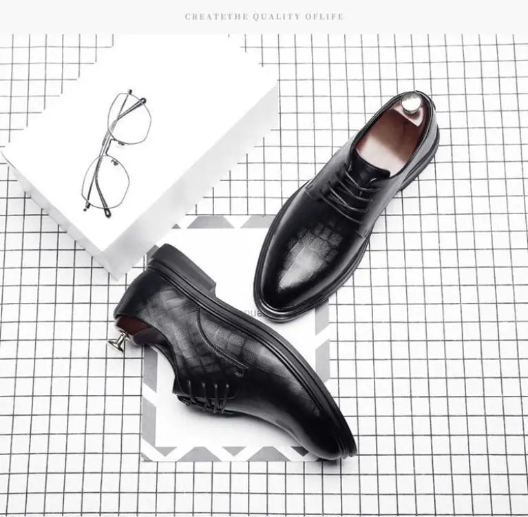 Men's Leather Formal Shoes, Genuine Leather Upper, Spring Autumn