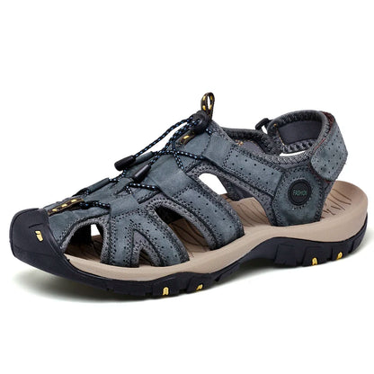 Men's Genuine Leather Sandals Non Slip Outdoor Beach