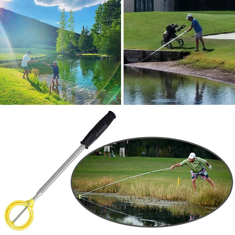 Telescopic Golf Ball Picker Automatic Locking Scoop Catcher Golf Ball Retriever Training Aids Golf Ball Pick up Tools