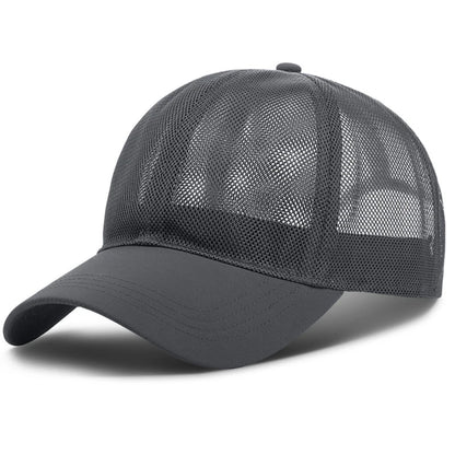 Unisex Polyester Mesh Baseball Cap Quick Dry Sun Protection Adjustable Hat