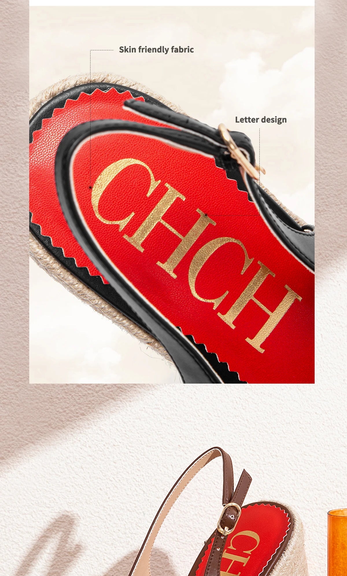 CHCH Women's Sandals Summer New Wedge Fish Mouth High Heel Open Toe Platform Summer Formal Shoes 8.5cm