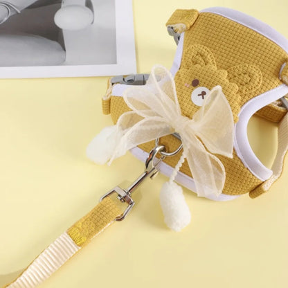 Adjustable Dog Harness With Leash Polyester 120cm For Small Dogs