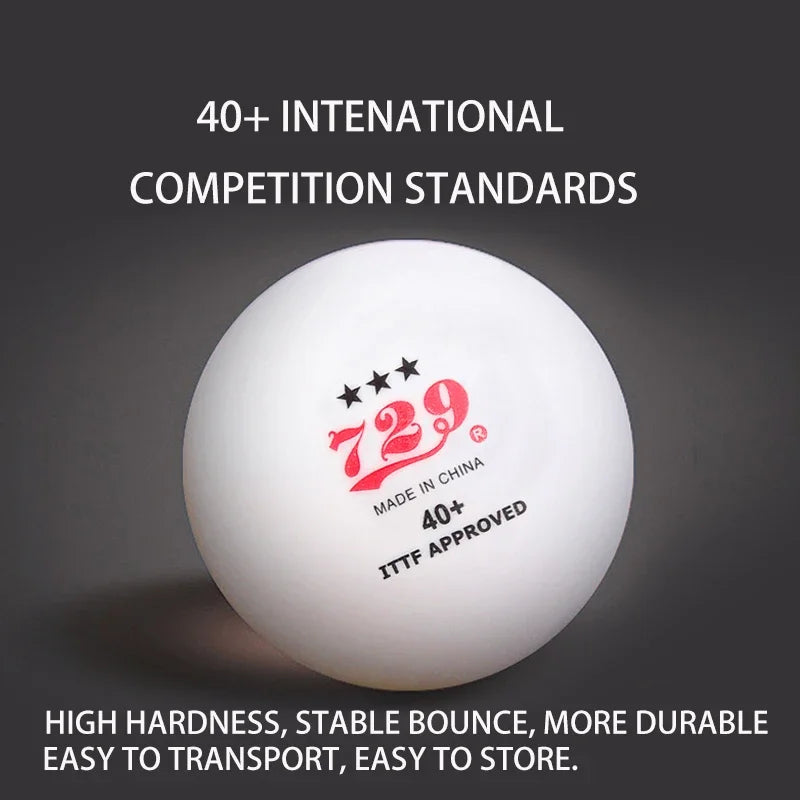 729 Friendship 3 Stars Seamless Table Tennis Ball 40+ New Material Ping Pong Balls for National Games Competition ITTF Approved