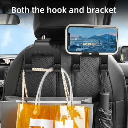 Car Back Seat Hook Universal Phone Holder Bracket For Rear Headrest