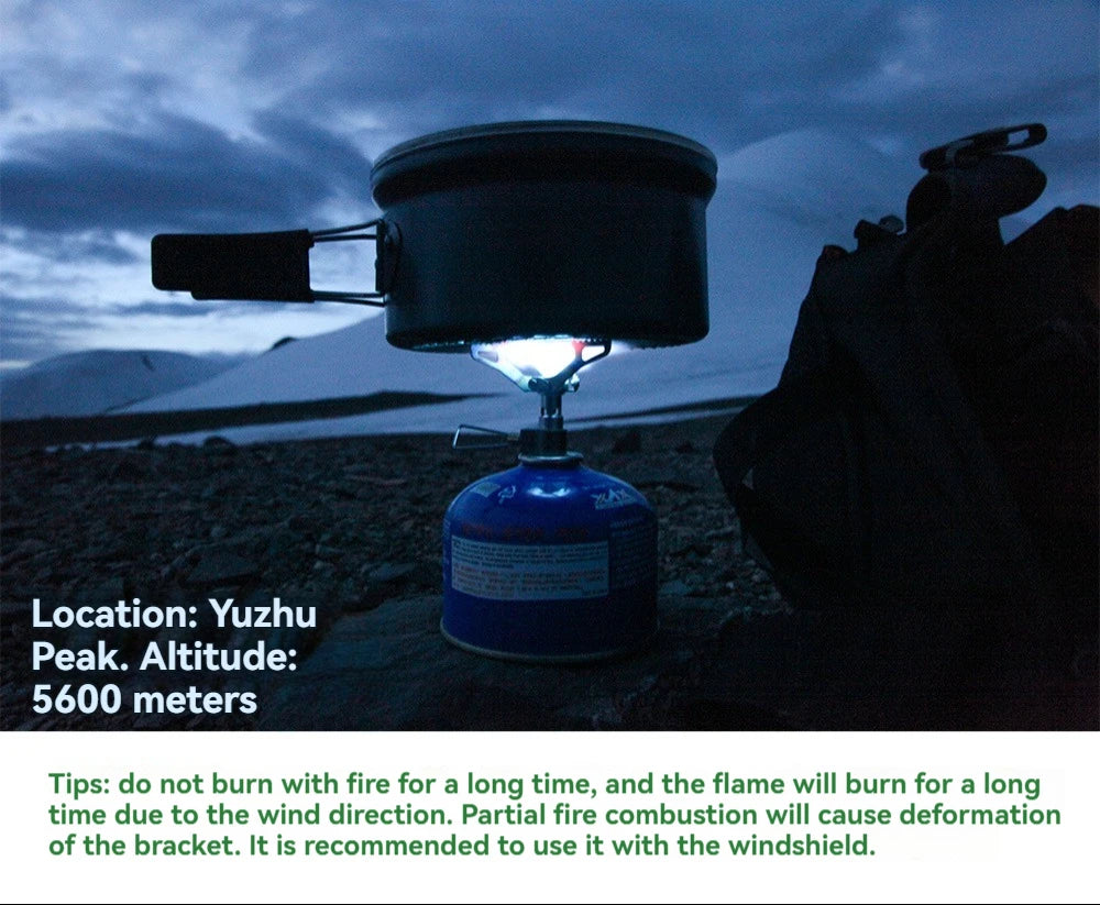 Titanium Mini Camping Gas Stove 25g Portable Folding Pocket Stove