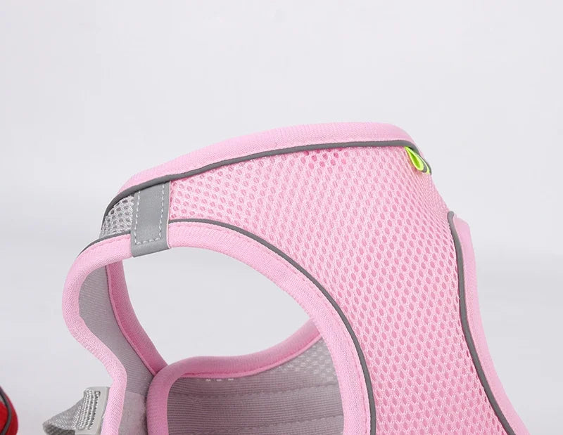 Puppy Harness Set Dog Accessories Adjustable Puppy and Cat Harness Vest French Bulldog Chihuahua Small Dog Collar Pet Leash Dogs