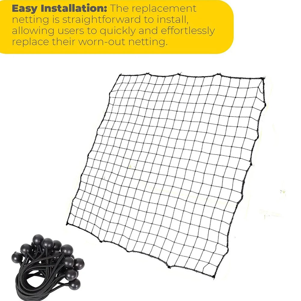 Soccer Rebounder Net with 20 Elastic Ropes Soccer Bounce Back Net Rebound Net Training Aid for Kids Teens & Adults