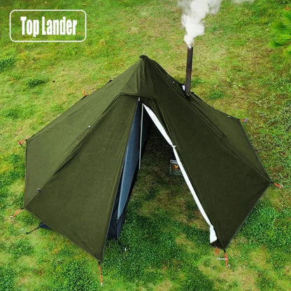 Hot Tent With Chimney Window Ultralight Double Layer Tipi Teepee 1 Person