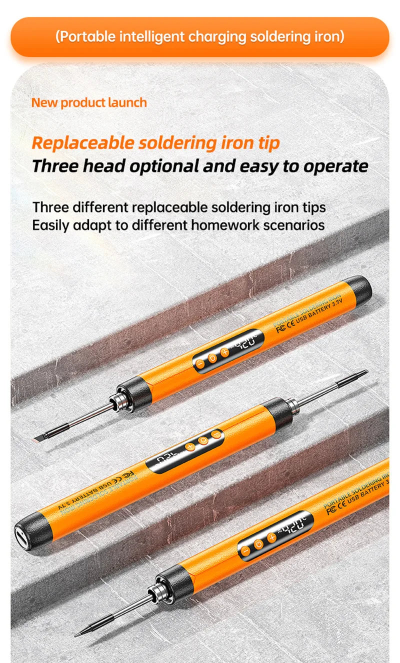 USB Wireless  Digital Electric Soldering Iron Kit  Cordless Adjustable Temperature 300-450℃ Smart Welding Solder Tool
