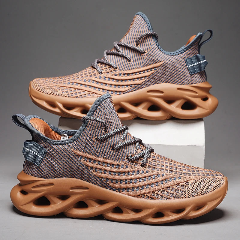 Men Shoes Comfortable Sneakers Breathable For Mesh Tennis Sports Running Waling Outdoor Red Flying Weave Women Slip-on Gym Shoes