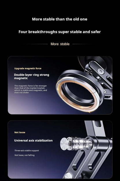 Magnetic Vacuum Adsorption Car Mount Aluminium Alloy Foldable 360 Rotation
