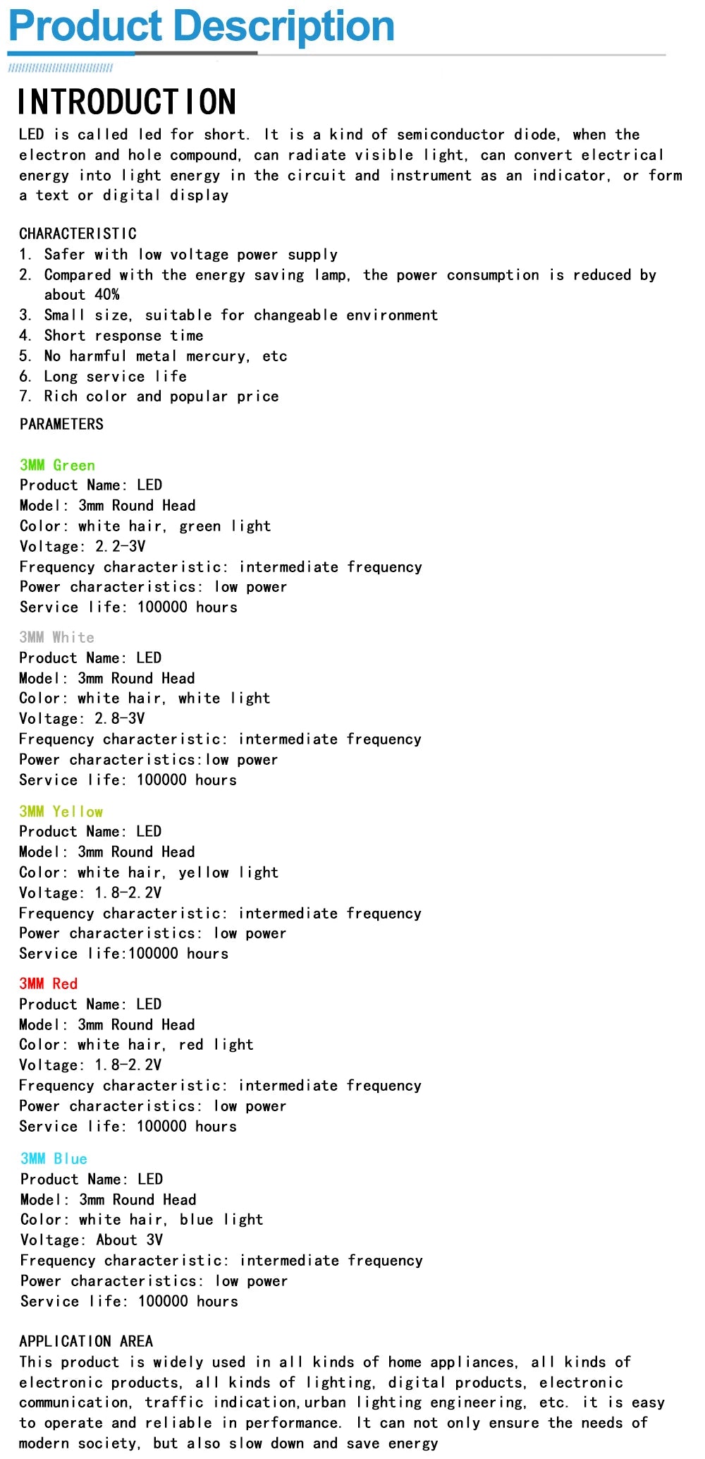 100pcs 3mm 5mm LED Light White Yellow Red Green Blue Assorted Kit DIY LEDs Set electronic diy kit