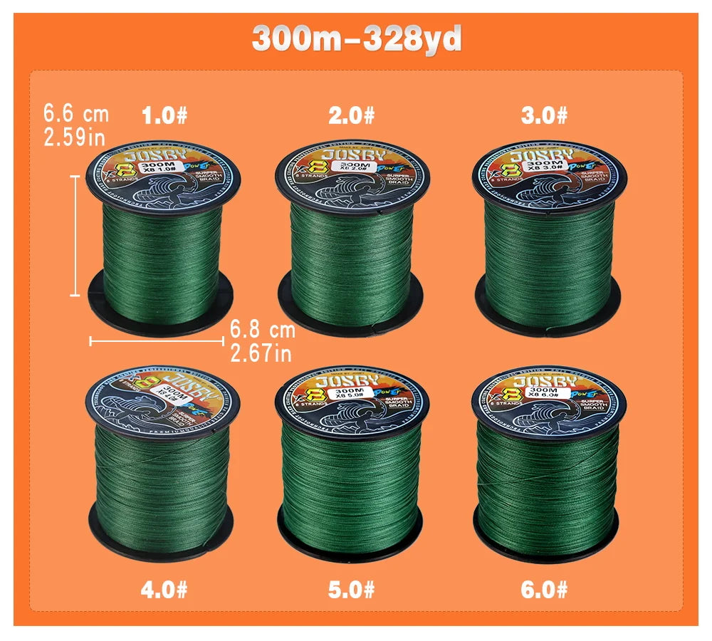 Braided Fishing Line 8 Strand 100M 300M 500M 1000M Spinning PE Multifilamento Japa Carp Fly Sea Saltwater Weave Extreme Pesca
