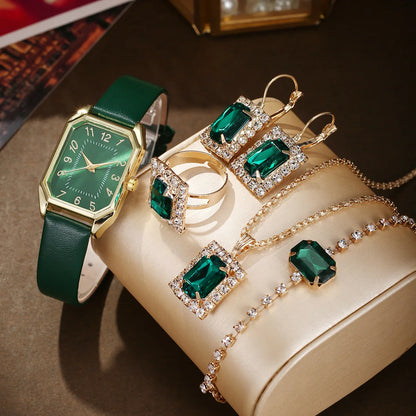 Fashionable Ladies Quartz Watch with Bracelet – Classic Square Design