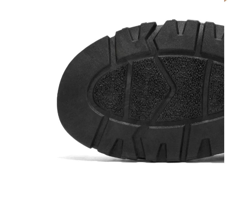 Men's Waterproof Leather Ankle Boots Mid Top Casual Outdoor Hiking