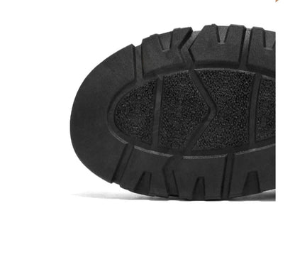 Men's Waterproof Leather Ankle Boots Mid Top Casual Outdoor Hiking