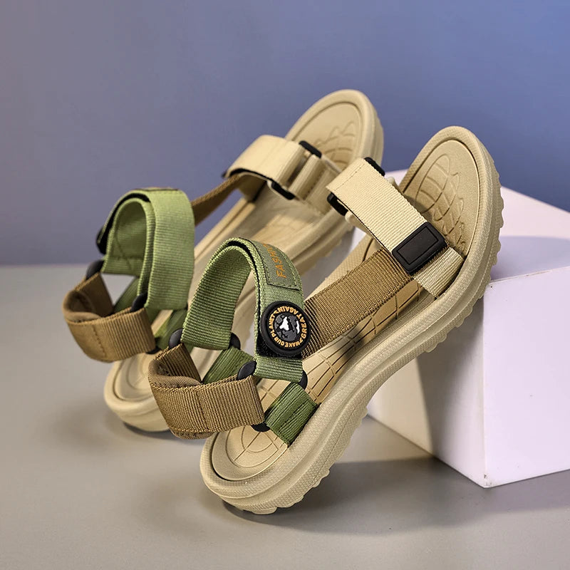 Boys Quick-Dry Beach Sandals Water Shoes Fabric Upper EVA Outsole Summer