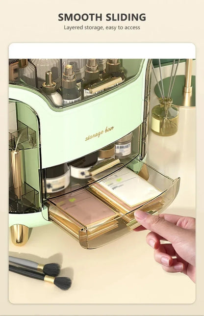 Transparent Makeup & Jewelry Organizer – Desktop Storage Box