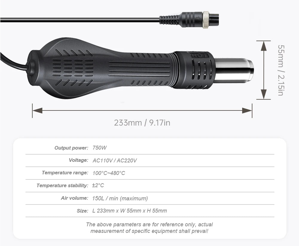 JCD 8898 750W Soldering Station 2 in 1 LCD Digital display Rework Welding Station Kit Soldering Iron Hot Air Repair Solder tools