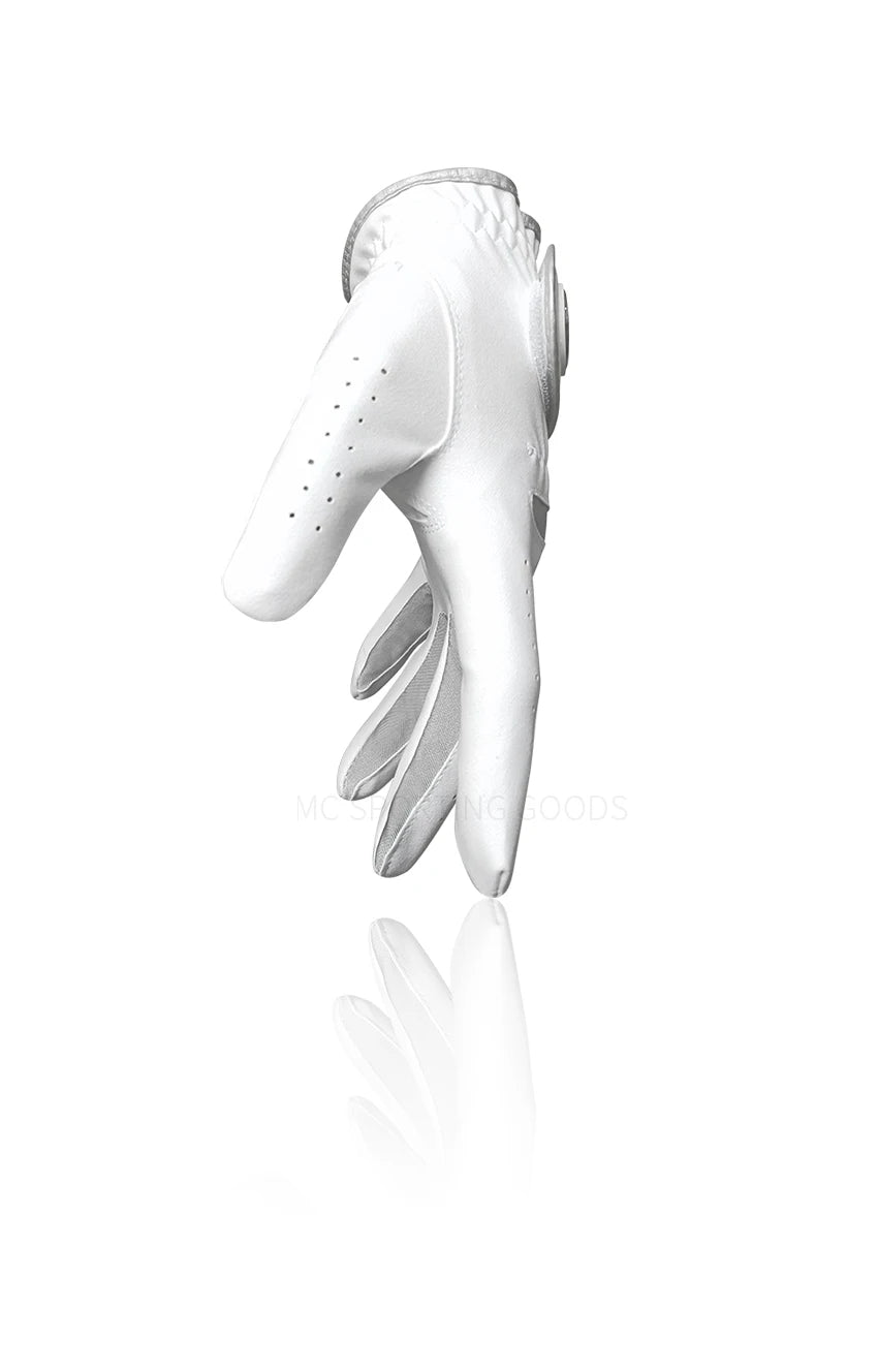 1pc Men's Golf Glove Micro Soft Fabric Breathable Golf Gloves With Magnetic  Marker Replaceable White Glove