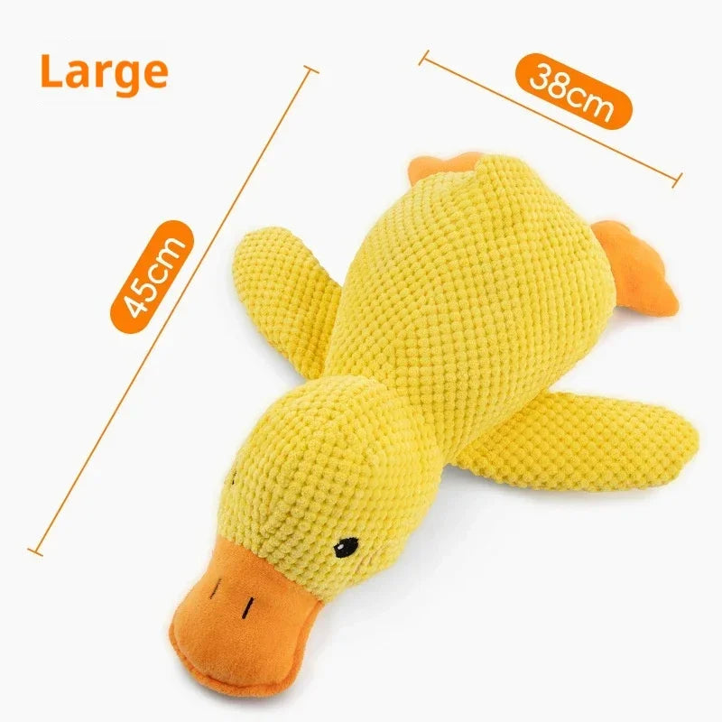 Pet Plush Calming Duck Toy for Dogs – Soft Squeaky Chew Toy for Puppies & Teeth Cleaning