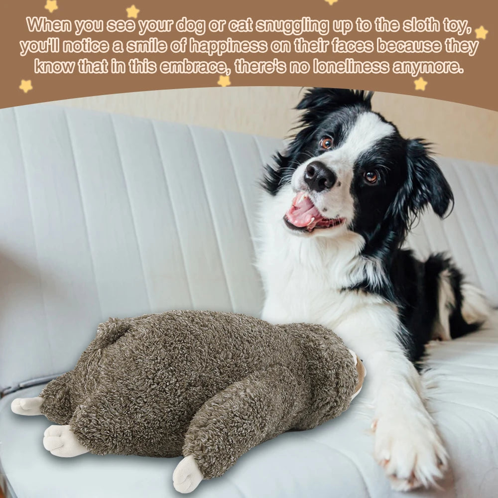 Dog Christmas Gift – Forest Sloth Puppy Heartbeat Toy for Stress Relief & Sleep