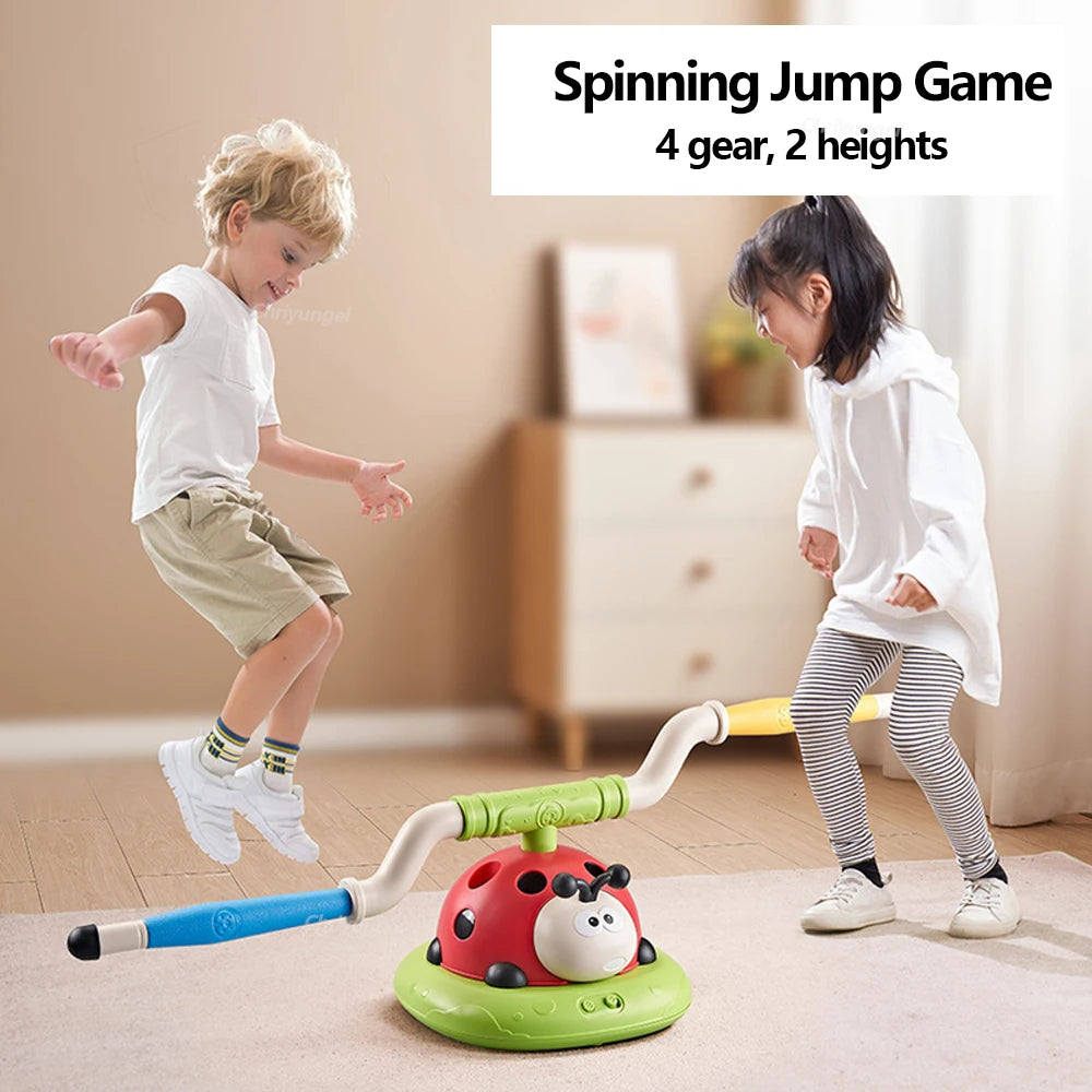 Musical Jump Sports Toys Toss Ring Game Toy and Rocket Launcher for Kids Ladybug Multifunction Outdoor Machine Gifts