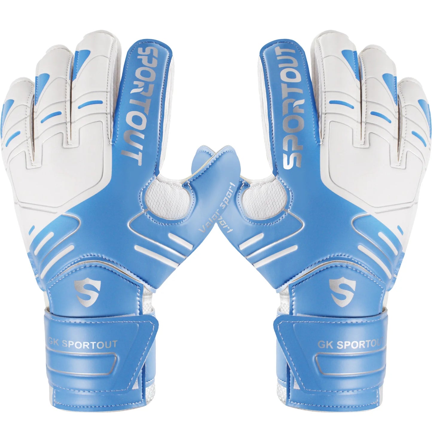 Sportout Youth&Adult Goalie Goalkeeper Gloves,Strong Grip for The Toughest Saves, with Fingerave& 4+3MM Latex