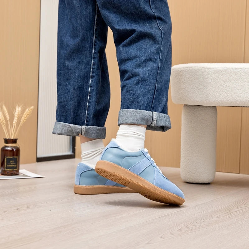 AIYUQI Women's Sneakers 2025 New Genuine Leather Ladies Moral Training Shoes Casual Spring Flat Shoes Women