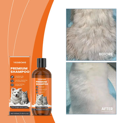 Pet Shampoo For Dogs And Cats, Coconut Oil Formula, Odor And Tangle Removal