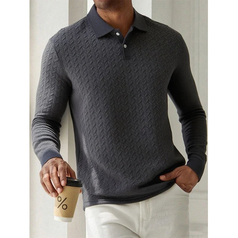 Men Long Sleeve Polo Shirt High Quality Male Clothing Office Polos T-shirt Business Poloshirt Casual Fashion Polo T Shirt Men