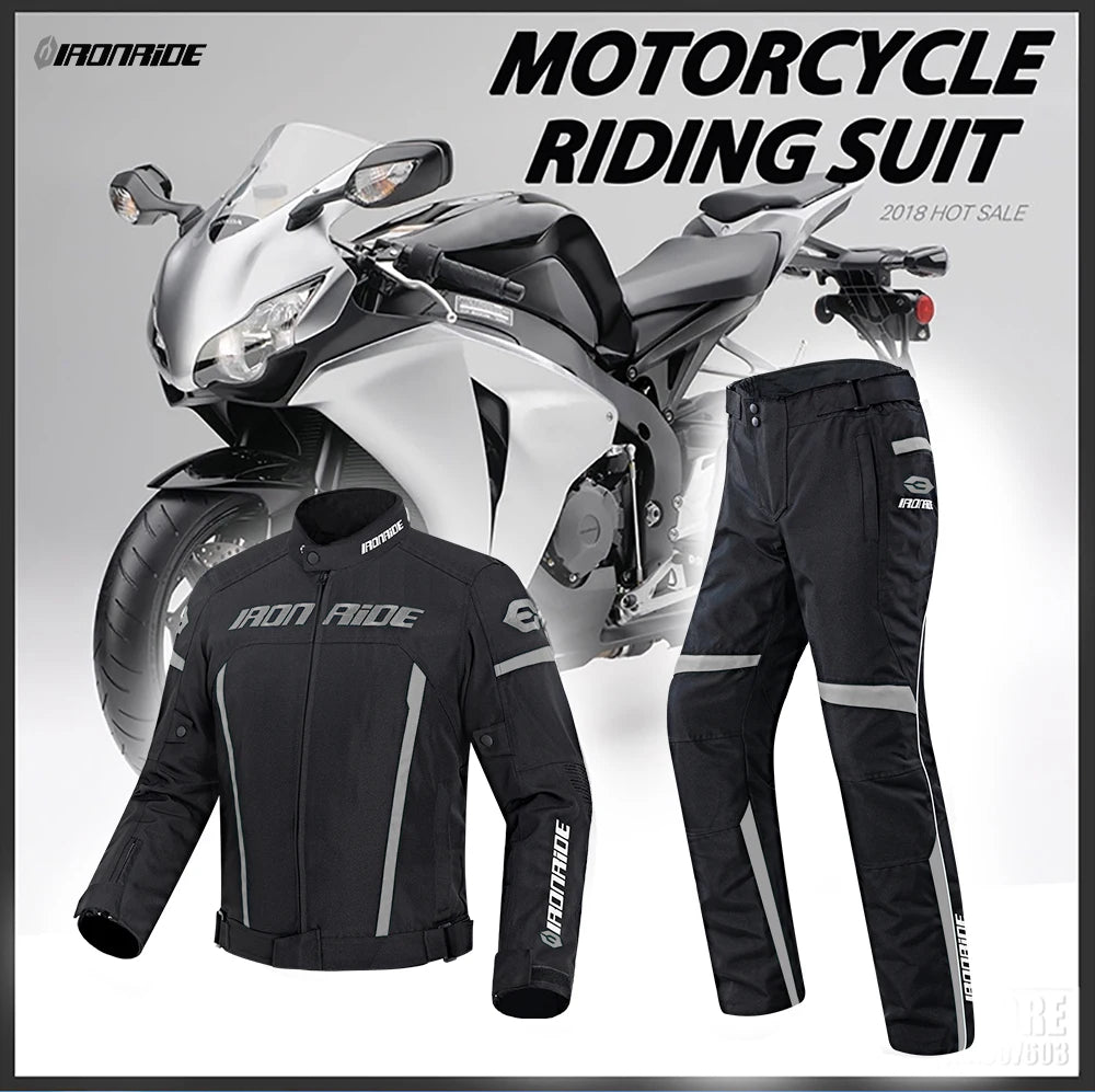 Motorcycle Jacket Waterproof Motorcross Jacket Pants Moto Jacket Windproof Riding Motorbike Clothes With Protective Gear M-3XL