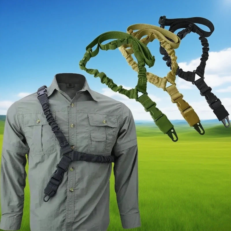 2025 Outdoor Tactical Harness Single-Point CS Gun Rope Diagonal Safety Rope Unisex Camouflage Tactical Belt for Hunting Sports
