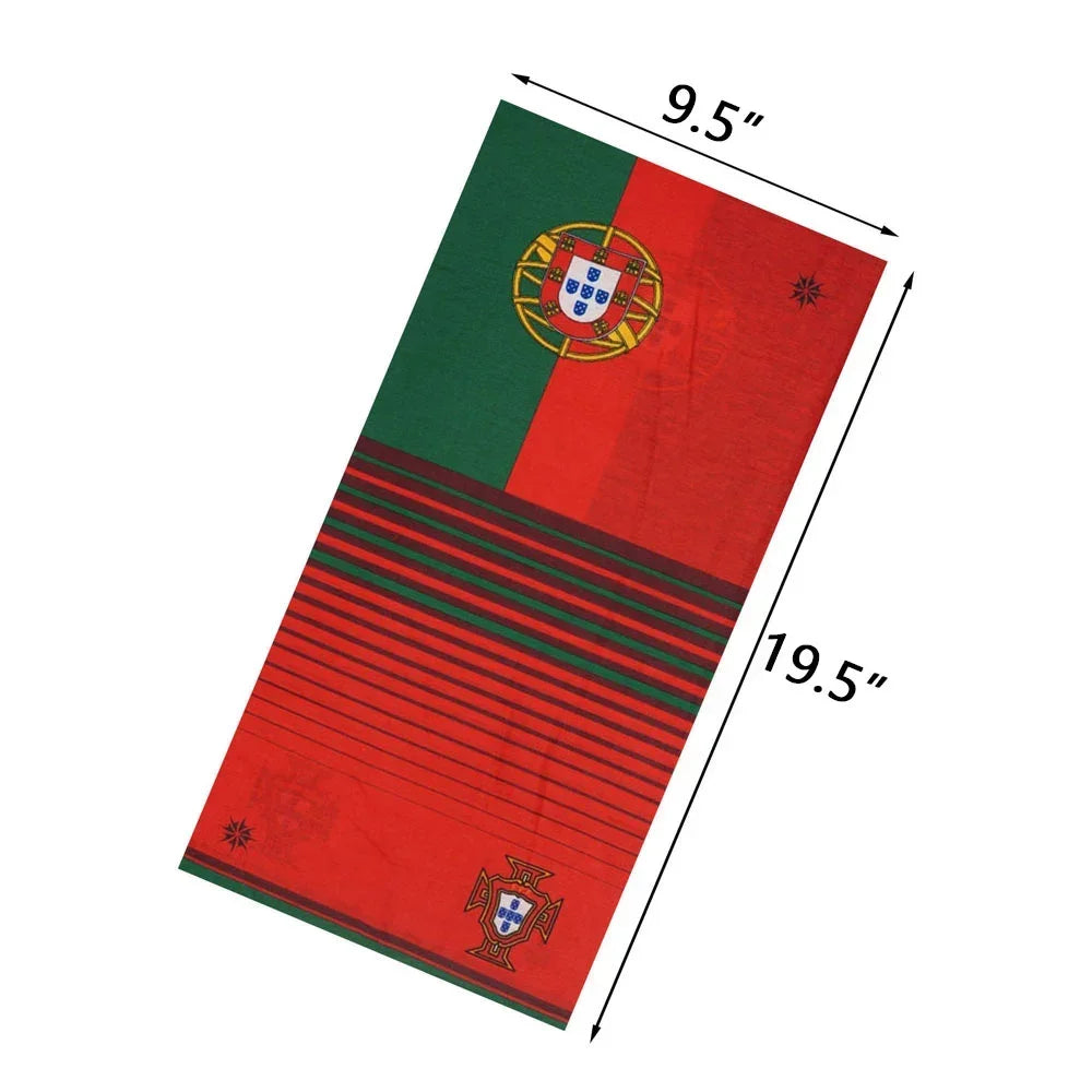 World Football Fans National Flag Face Bandanas Spain France Korea Mexico Germany Seamless Neck Gaiter Men Women Headwear Scarf