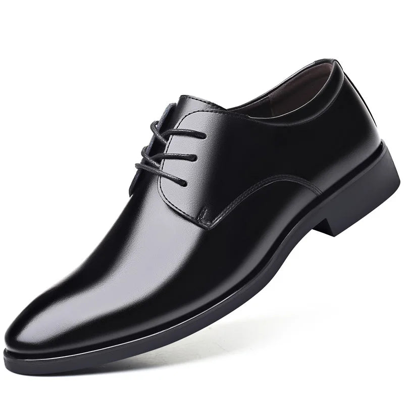 Men's Leather Business Shoes Non Slip Soft Sole Formal Casual Footwear