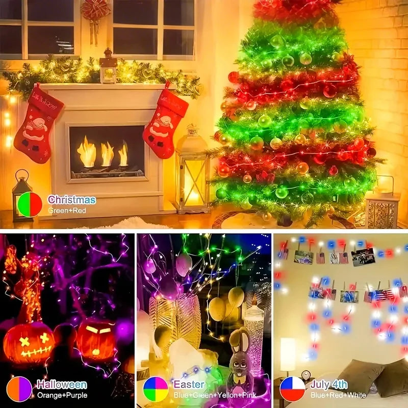 Bluetooth App Controlled LED Curtain Lights with Music Mode