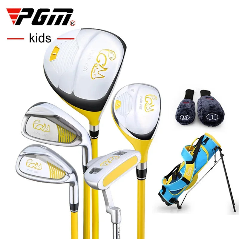 PGM 3-12 Years Old Kids Golf Club Set Children's Boy Girl Beginner's Golf Training Wood Iron Swing Putter Bag Gift JRTG007