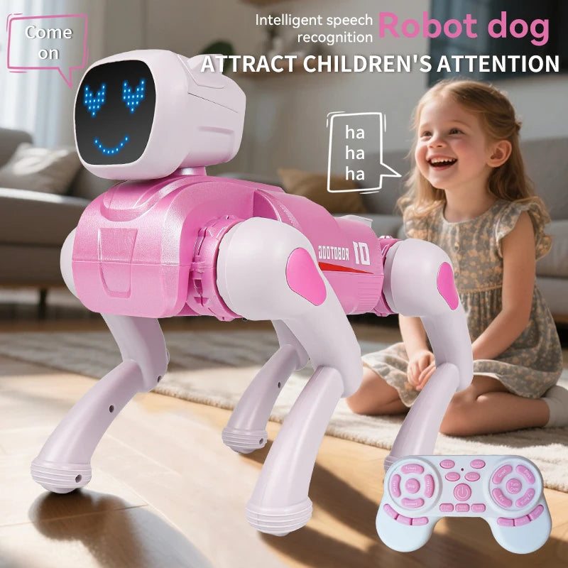 New model robot dog, intelligent remote control, children's remote control toy, stunt mechanical pet dog, children's gift