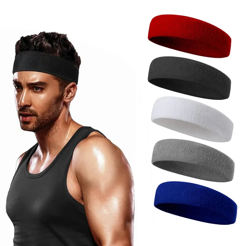 3Pcs Sweatproof Sports Headbands For Men Women Moisture-Wicking Sweatband Tennis Basketball Running Gym Workout Outdoor Yoga