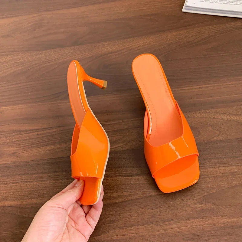 Women High Heel Sandals Summer New Fashion Square Toe Open Toe Women Elegant Casual Comfortable Black High Heel Sandals