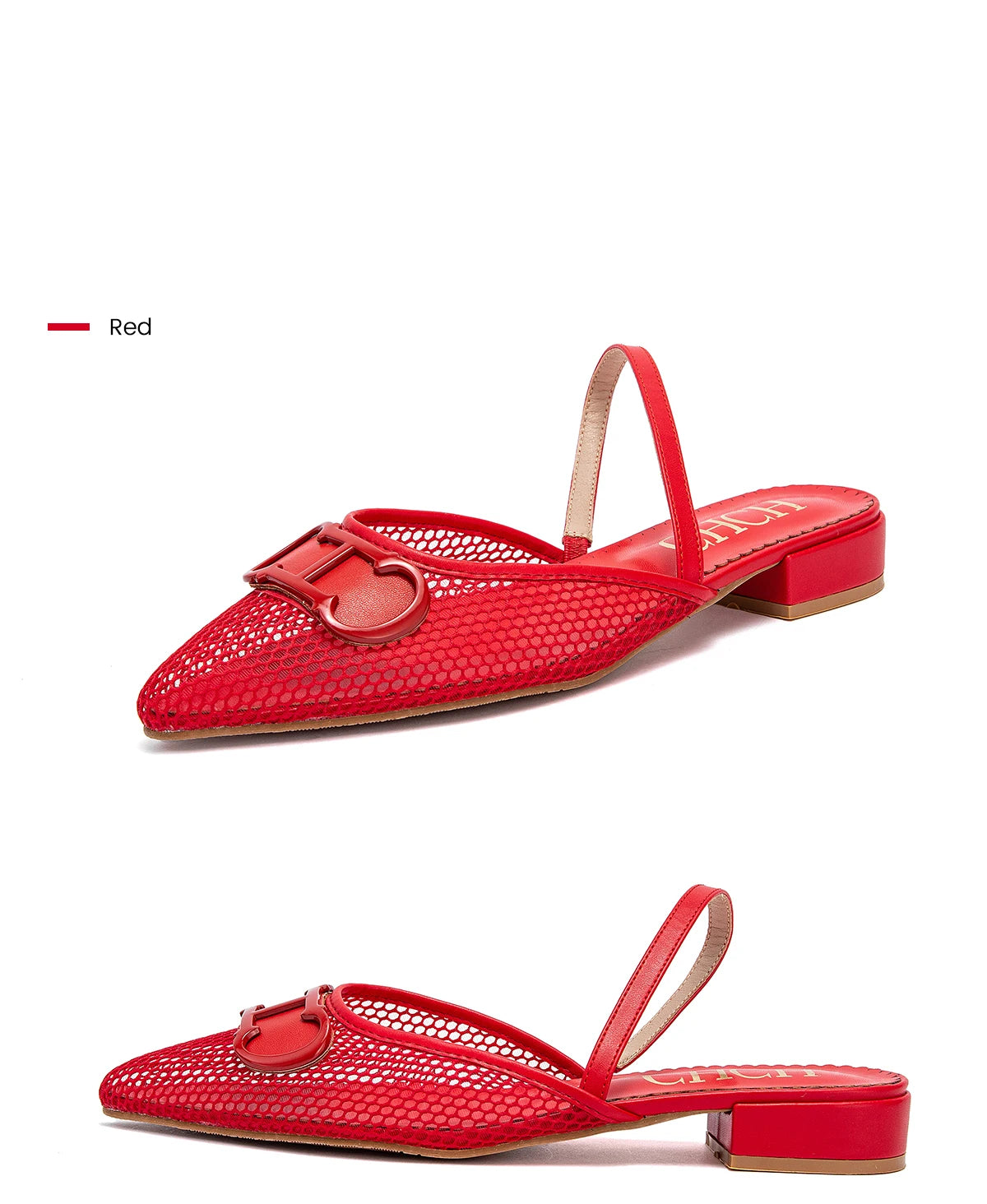 CHCH Women's Flat Shoes 2024 New Mesh Hollow Sandals Black Women's Shoes