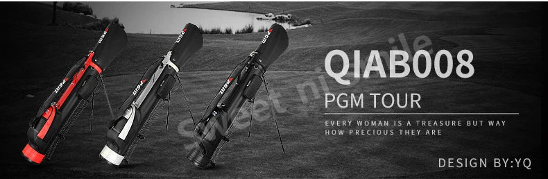 PGM Golf Bracket Gun Bag Unisex Clubs Package PU Light Portable QIAB008